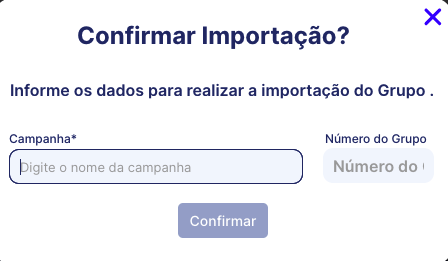 Importação de Grupo Antigos